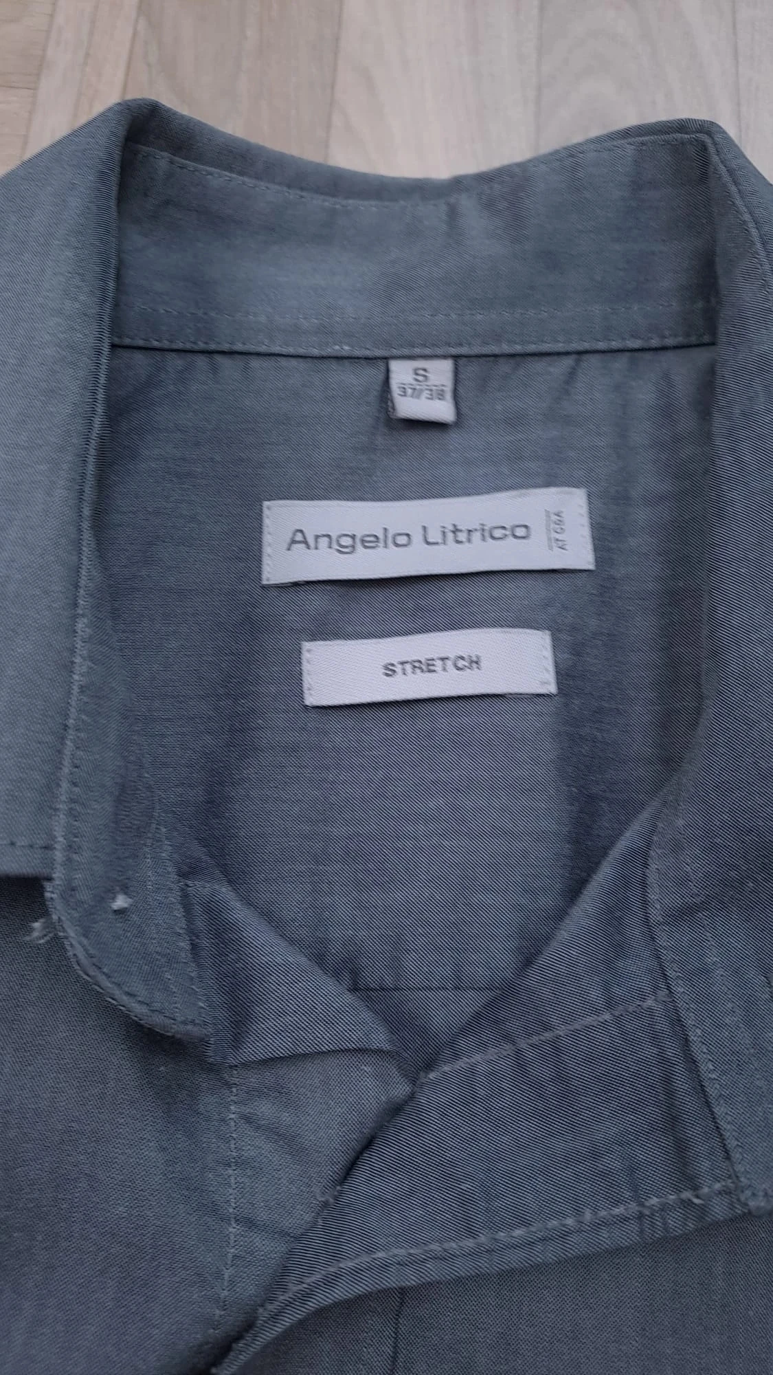 Camisa Manga Longa / Angelo Litrico / Cinza Antracite / S / Masculino / Stretch / Elegante – photo 4